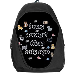 I Was Normal Three Cats Ago Backpack Bag by Valentinaart