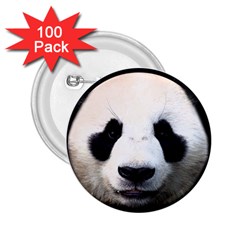 Panda Face 2 25  Buttons (100 Pack)  by Valentinaart