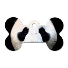 Panda Face Dog Tag Bone (one Side) by Valentinaart