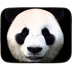 Panda Face Fleece Blanket (mini) by Valentinaart