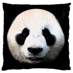 Panda Face Large Cushion Case (two Sides) by Valentinaart