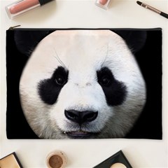 Panda Face Cosmetic Bag (xxxl)  by Valentinaart