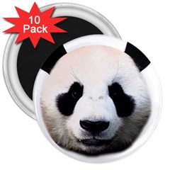 Panda Face 3  Magnets (10 Pack)  by Valentinaart