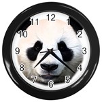 Panda face Wall Clocks (Black) Front