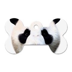 Panda Face Dog Tag Bone (two Sides) by Valentinaart