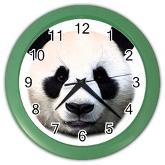 Panda Face Color Wall Clocks by Valentinaart