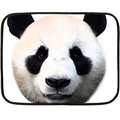 Panda Face Double Sided Fleece Blanket (mini)  by Valentinaart