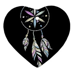 Dreamcatcher  Ornament (heart) by Valentinaart