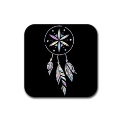 Dreamcatcher  Rubber Coaster (square)  by Valentinaart