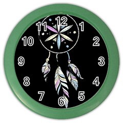 Dreamcatcher  Color Wall Clocks by Valentinaart