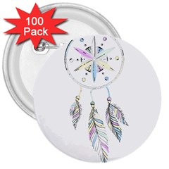 Dreamcatcher  3  Buttons (100 Pack)  by Valentinaart