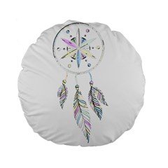 Dreamcatcher  Standard 15  Premium Flano Round Cushions by Valentinaart