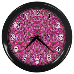 Fantasy Magnolia Tree In A Fantasy Landscape Wall Clocks (black) by pepitasart