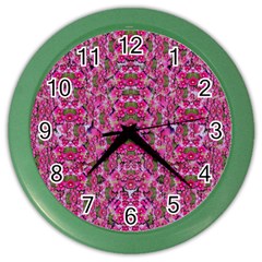 Fantasy Magnolia Tree In A Fantasy Landscape Color Wall Clocks by pepitasart