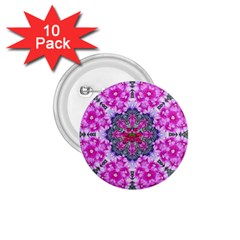 Fantasy Cherry Flower Mandala Pop Art 1 75  Buttons (10 Pack) by pepitasart