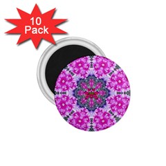 Fantasy Cherry Flower Mandala Pop Art 1 75  Magnets (10 Pack)  by pepitasart