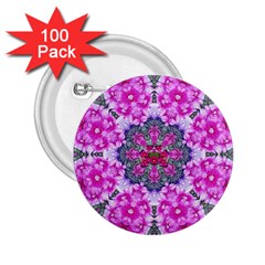 Fantasy Cherry Flower Mandala Pop Art 2 25  Buttons (100 Pack)  by pepitasart