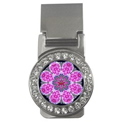 Fantasy Cherry Flower Mandala Pop Art Money Clips (cz)  by pepitasart