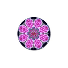 Fantasy Cherry Flower Mandala Pop Art Golf Ball Marker (10 Pack) by pepitasart