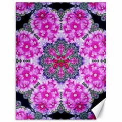 Fantasy Cherry Flower Mandala Pop Art Canvas 18  X 24   by pepitasart