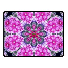 Fantasy Cherry Flower Mandala Pop Art Fleece Blanket (small) by pepitasart