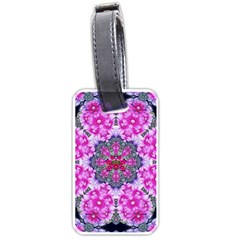 Fantasy Cherry Flower Mandala Pop Art Luggage Tags (one Side)  by pepitasart