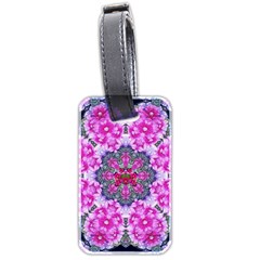 Fantasy Cherry Flower Mandala Pop Art Luggage Tags (two Sides) by pepitasart