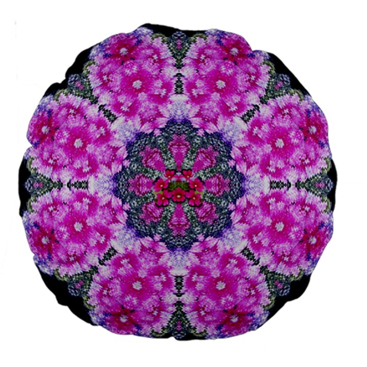 Fantasy Cherry Flower Mandala Pop Art Large 18  Premium Round Cushions