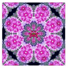 Fantasy Cherry Flower Mandala Pop Art Large Satin Scarf (square) by pepitasart