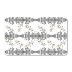 Floral Collage Pattern Magnet (rectangular) by dflcprints