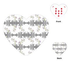 Floral Collage Pattern Playing Cards (heart)  by dflcprints