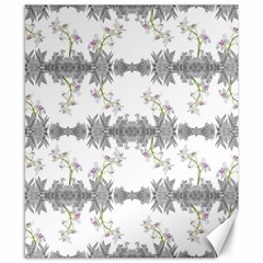 Floral Collage Pattern Canvas 8  X 10  by dflcprints