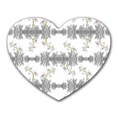 Floral Collage Pattern Heart Mousepads by dflcprints