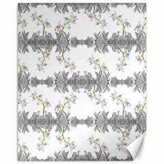 Floral Collage Pattern Canvas 11  X 14   by dflcprints