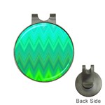 Zig Zag Chevron Classic Pattern Hat Clips with Golf Markers Front