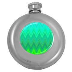 Zig Zag Chevron Classic Pattern Round Hip Flask (5 Oz) by Nexatart