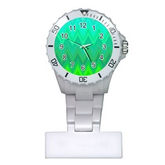 Zig Zag Chevron Classic Pattern Plastic Nurses Watch by Nexatart