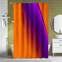 Lines Network The Ribbon Red Shower Curtain 48  X 72  (small)  by Nexatart