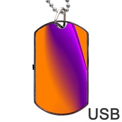 Lines Network The Ribbon Red Dog Tag Usb Flash (two Sides) by Nexatart