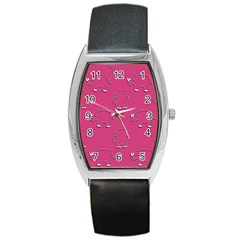 Rhino Pattern Wallpaper Vector Barrel Style Metal Watch by Nexatart