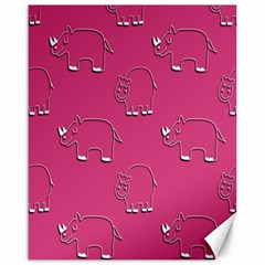 Rhino Pattern Wallpaper Vector Canvas 16  X 20   by Nexatart