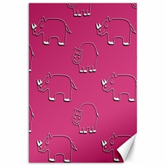 Rhino Pattern Wallpaper Vector Canvas 20  X 30   by Nexatart