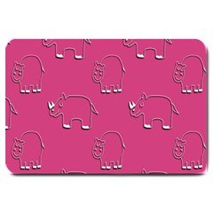 Rhino Pattern Wallpaper Vector Large Doormat  by Nexatart