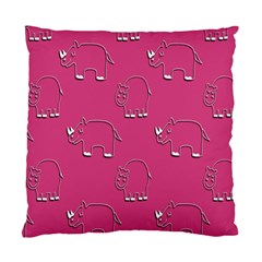 Rhino Pattern Wallpaper Vector Standard Cushion Case (one Side) by Nexatart