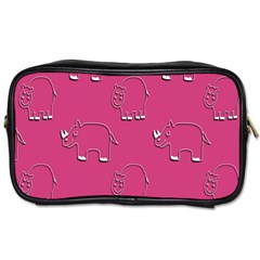 Rhino Pattern Wallpaper Vector Toiletries Bags by Nexatart