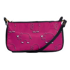 Rhino Pattern Wallpaper Vector Shoulder Clutch Bags by Nexatart