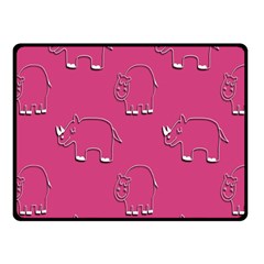 Rhino Pattern Wallpaper Vector Fleece Blanket (small)