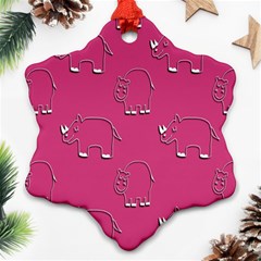 Rhino Pattern Wallpaper Vector Ornament (snowflake) by Nexatart