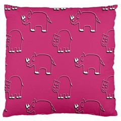 Rhino Pattern Wallpaper Vector Large Cushion Case (one Side) by Nexatart