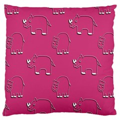 Rhino Pattern Wallpaper Vector Standard Flano Cushion Case (one Side) by Nexatart